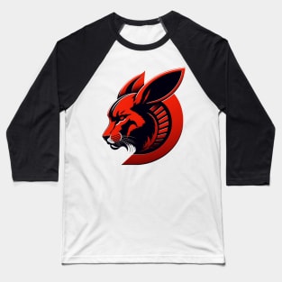 Cyberpunk Red Playboy Bunny Logo Illustration Baseball T-Shirt